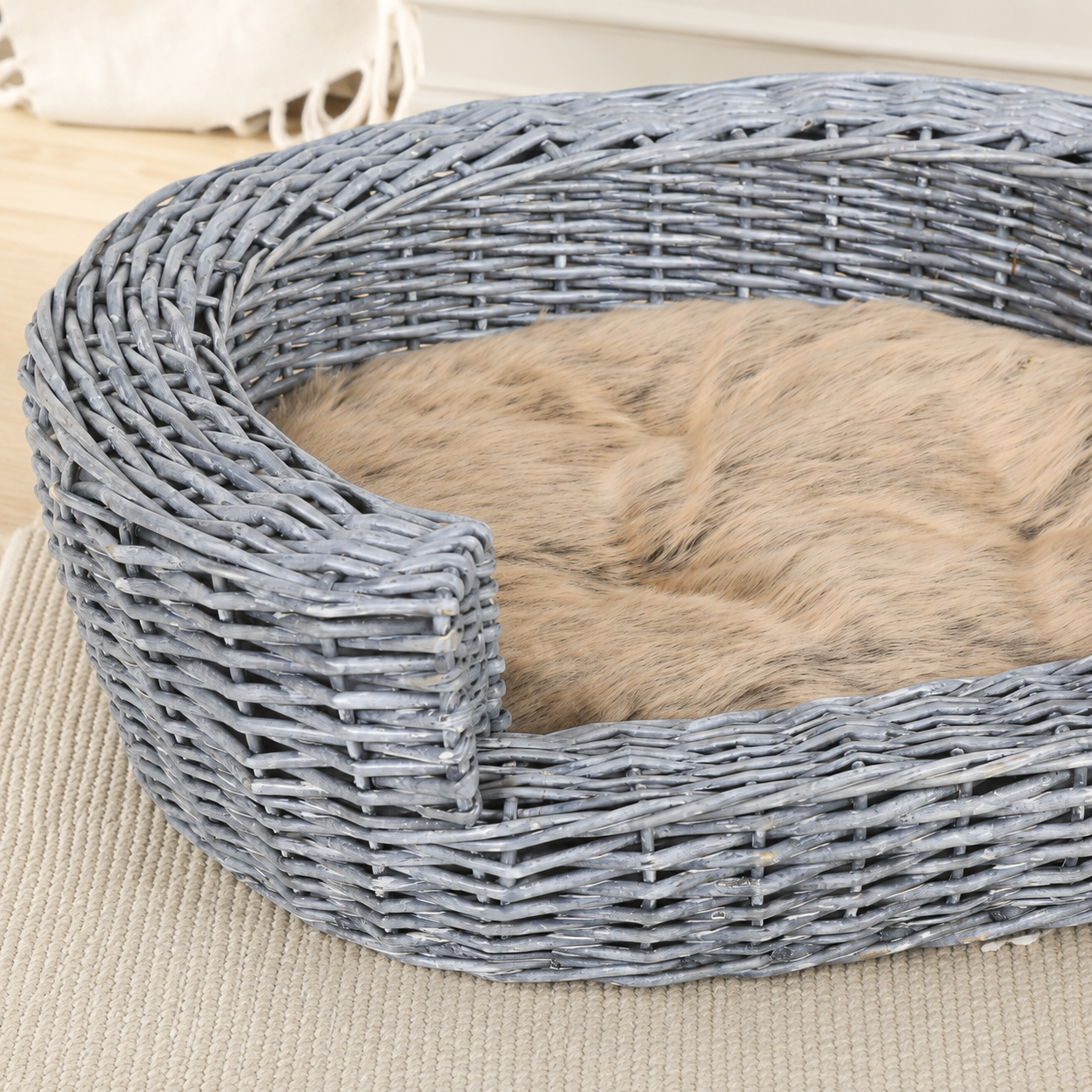 Luxury Elevated Rattan Pet Lounger — image 3 of 4