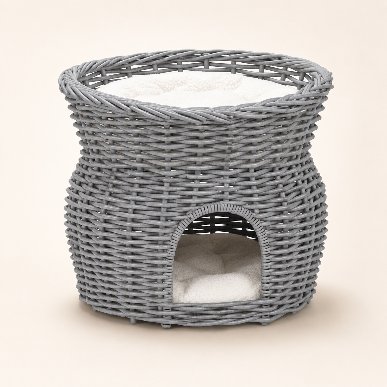 Luxury Woven Willow Cat House – 2 Tier — image 2 of 4
