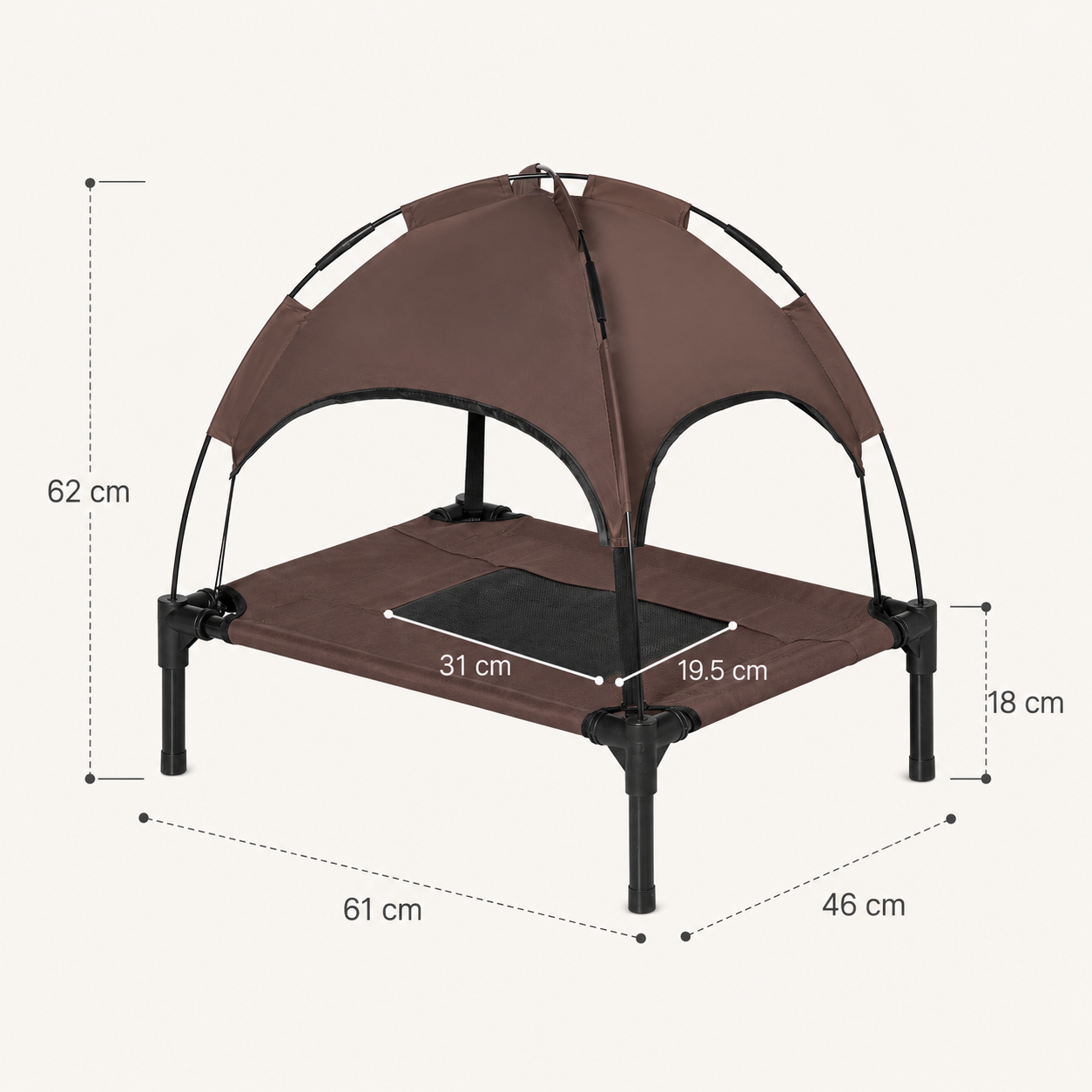 Luxury Elevated Outdoor Canopy Pet Bed – 61 cm — image 6 of 6