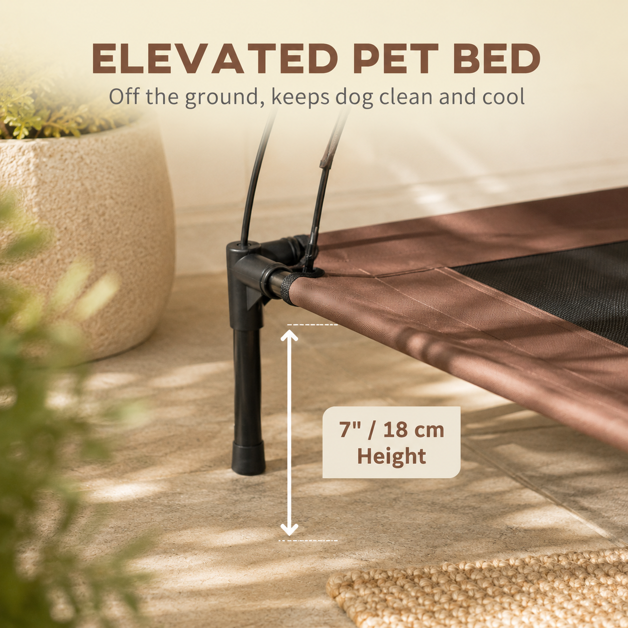 Luxury Elevated Outdoor Canopy Pet Bed – 61 cm — image 3 of 6