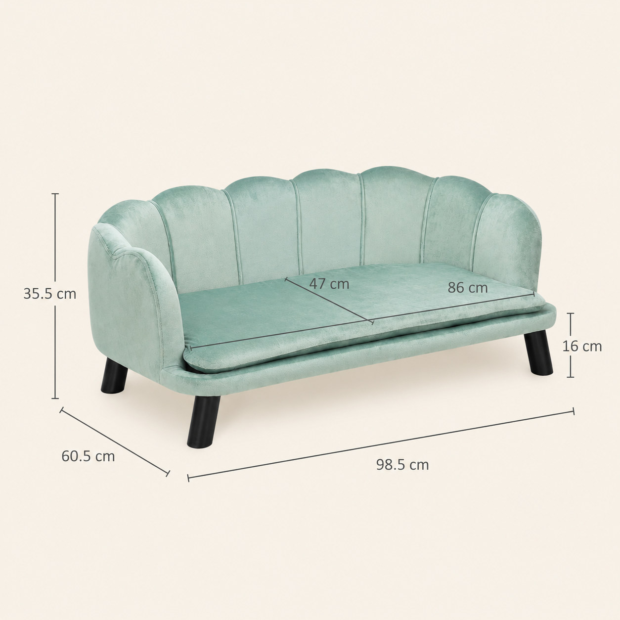 Luxury Pet Sofa Bed – Green — image 4 of 4
