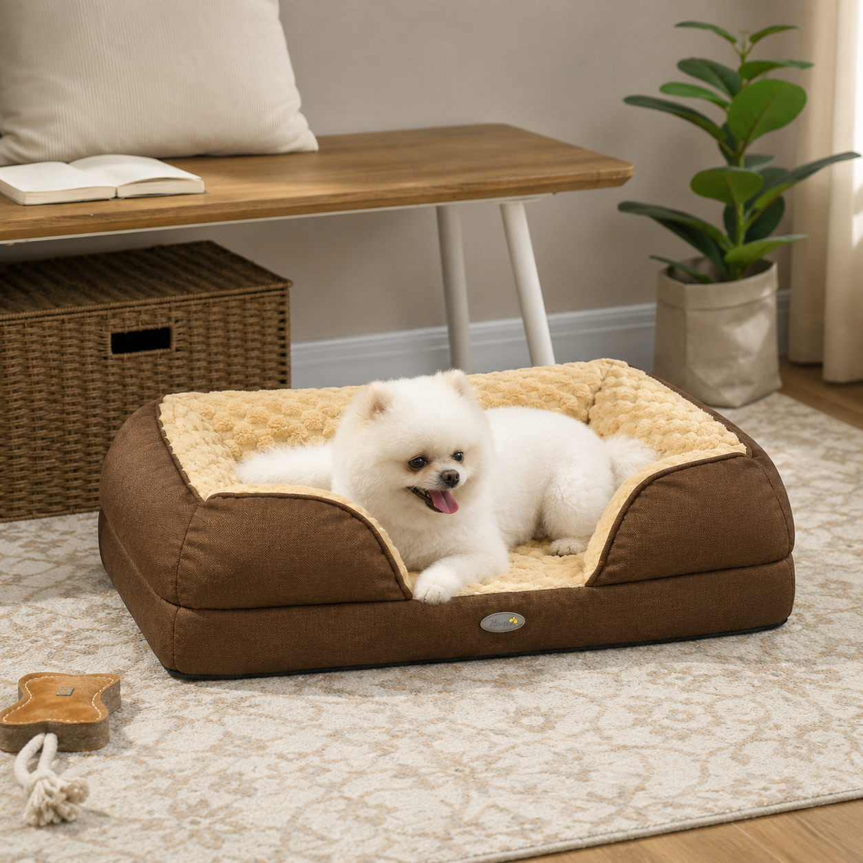 Luxury Plush Calming Dog Bed
