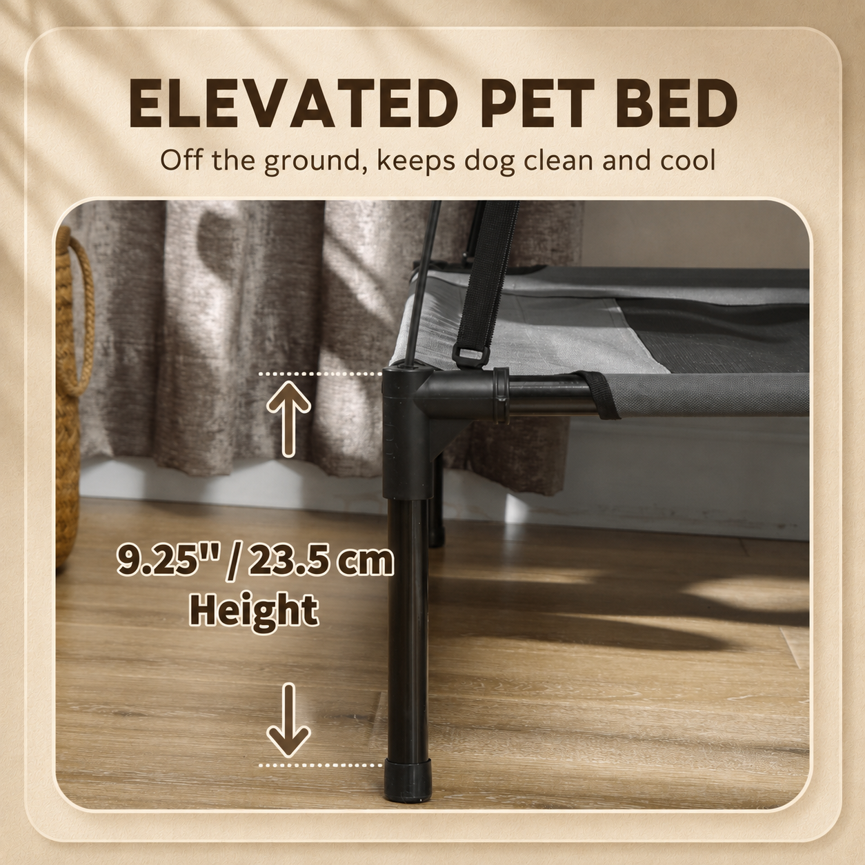 Luxury Elevated Outdoor Canopy Pet Bed – 122 cm — image 2 of 5
